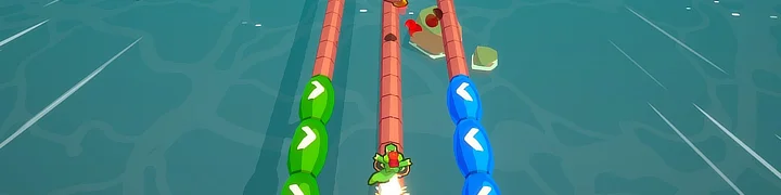 A Skator Gator banner.