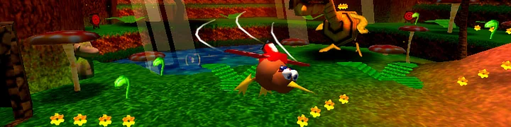 A Super Kiwi 64 banner.