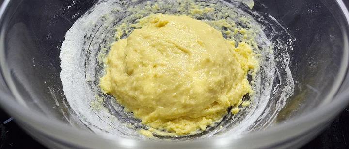 Eggs and Flour whisked together into a blob.